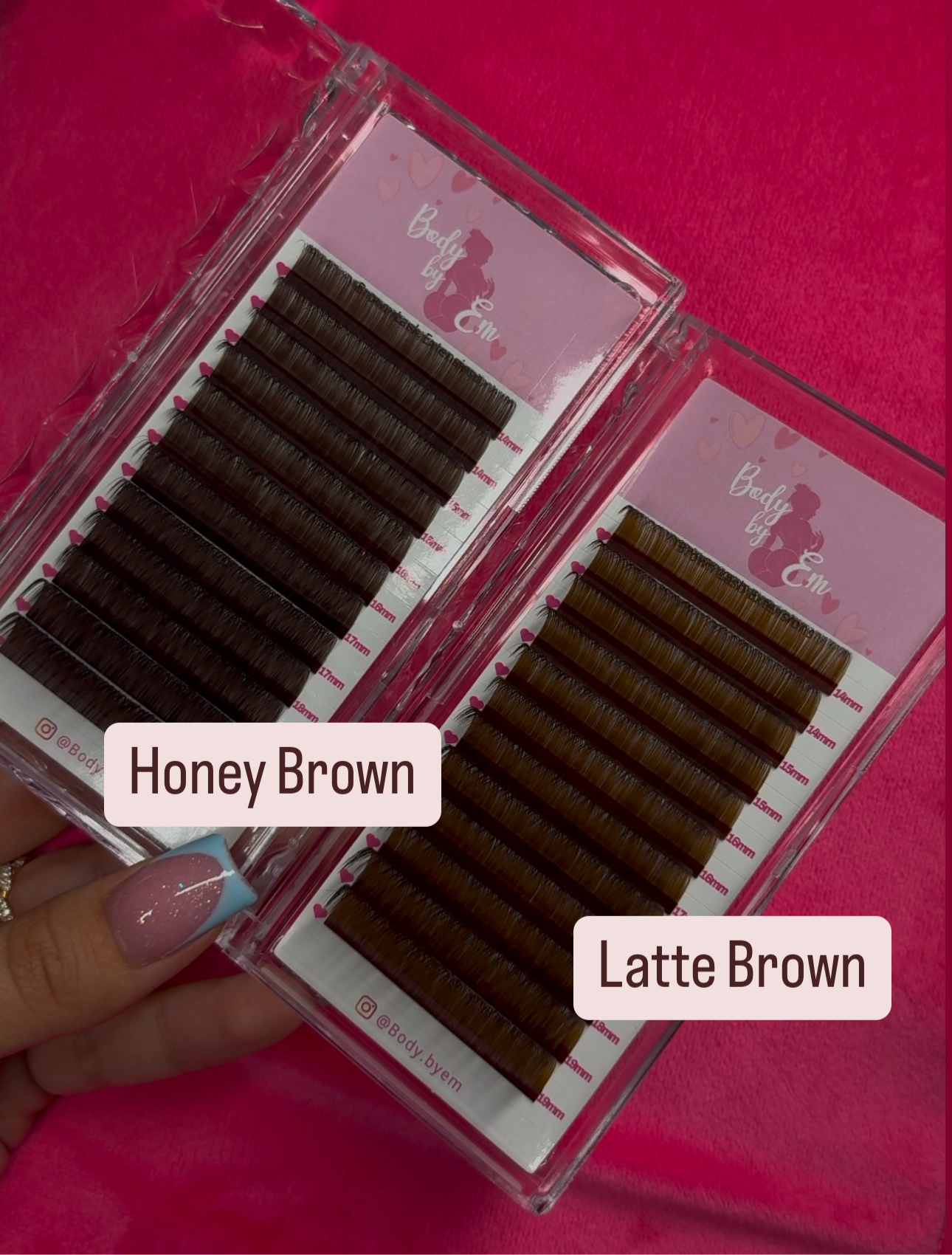 Brown mix trays 14-19 & 10-15 D curl